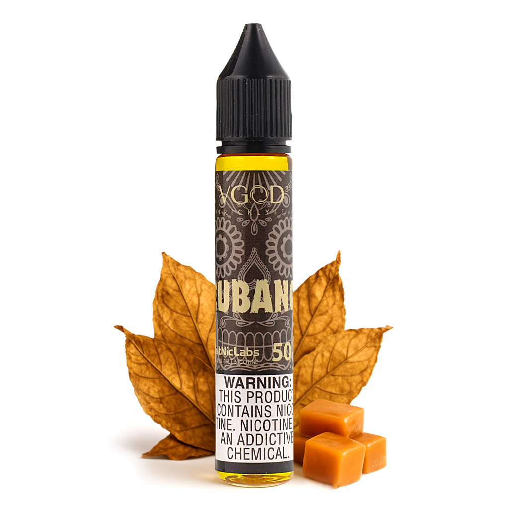 سالت ویگاد کوبانو قهوه‌ای تنباکو کارامل | VGOD CUBANO RICH CREAMY CIGAR SALT